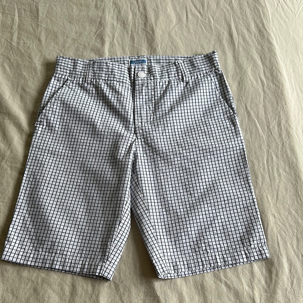 Jacadi White and Blue Casual Gingham Shorts